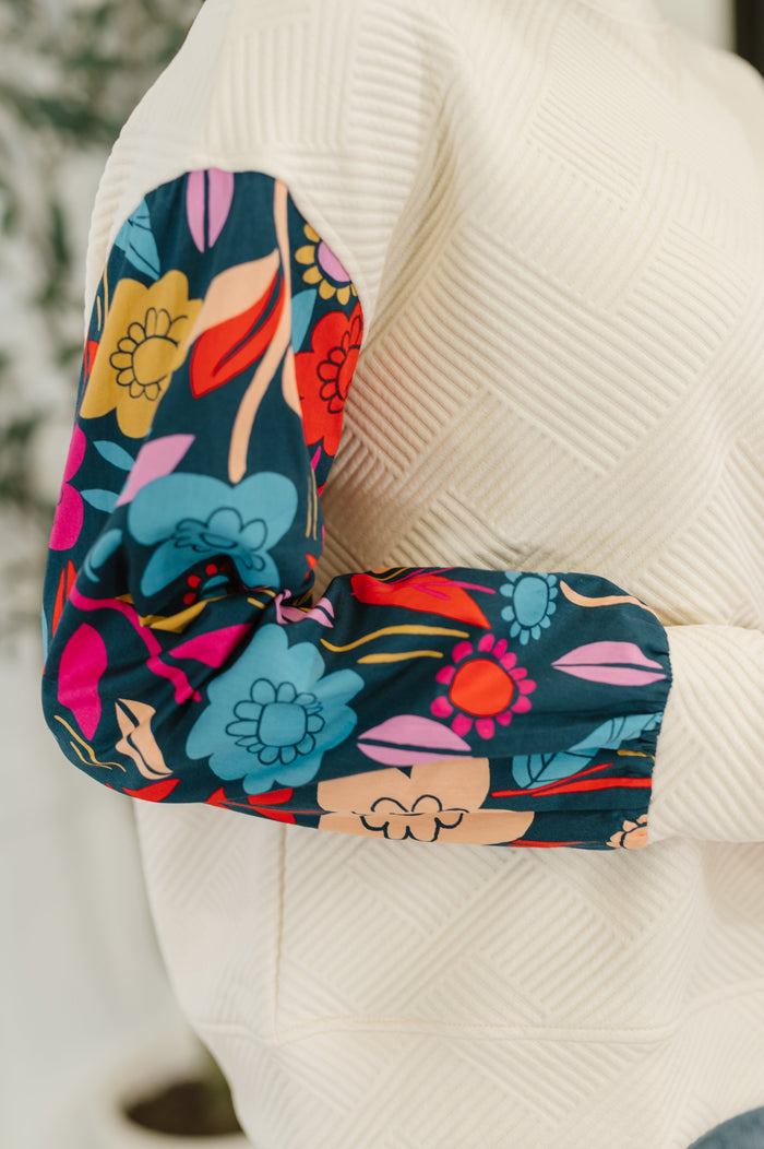 Sing a Melody Floral Sleeve Top