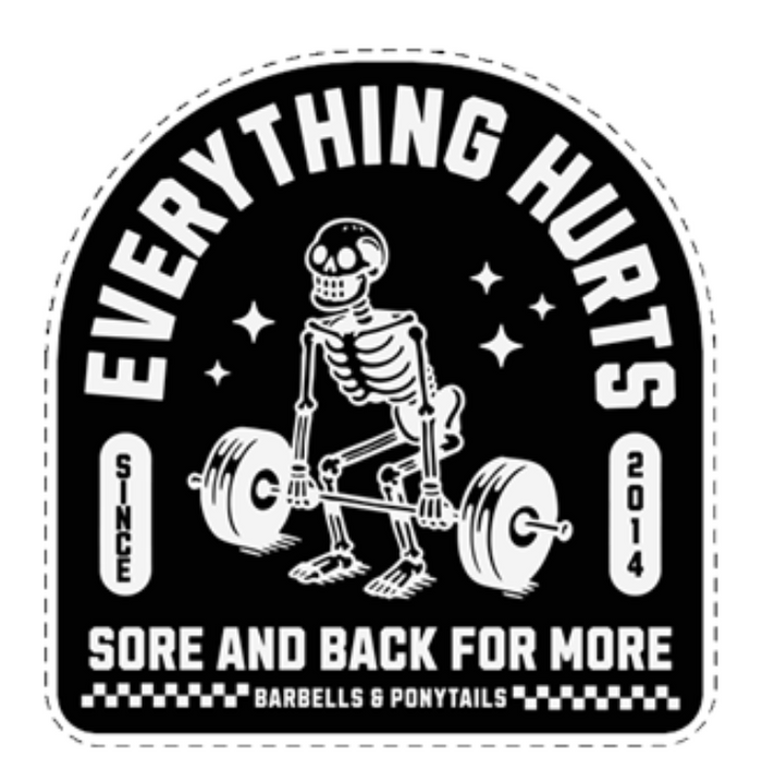 Skeleton Everything Hurts Decal
