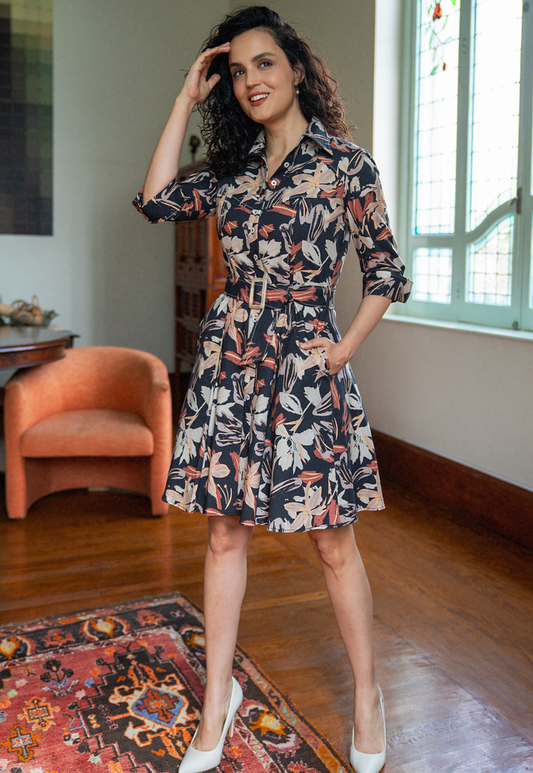 Sofia Ocre Dress