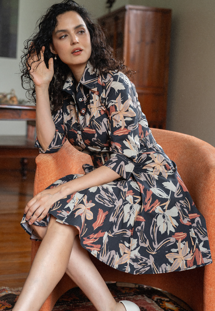 Sofia Ocre Dress
