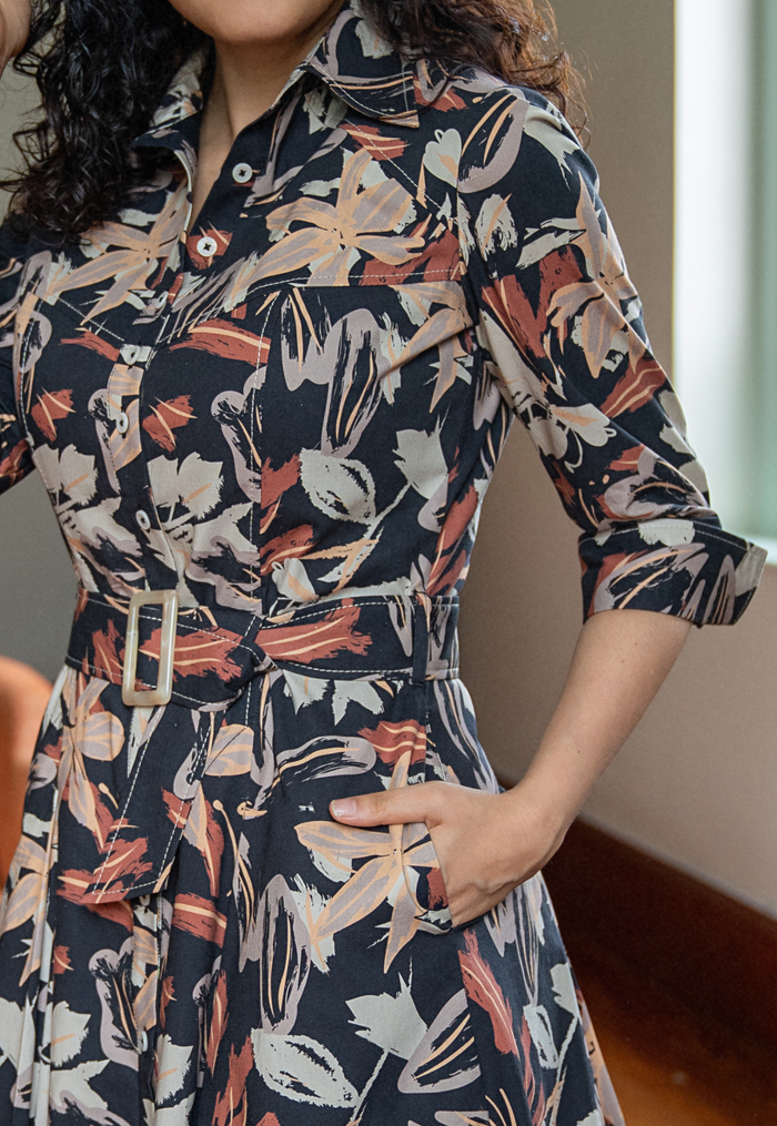 Sofia Ocre Dress