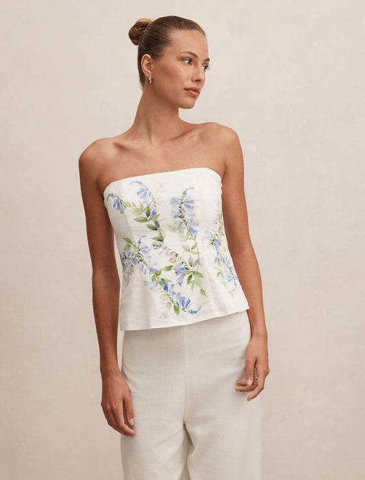 Soleil Placement Print Top Wisteria Co-ord Forever New