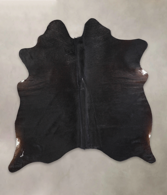 Solid Black Cowhide Rug #A24499