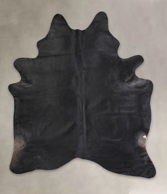 Solid Black Cowhide Rug #A24497