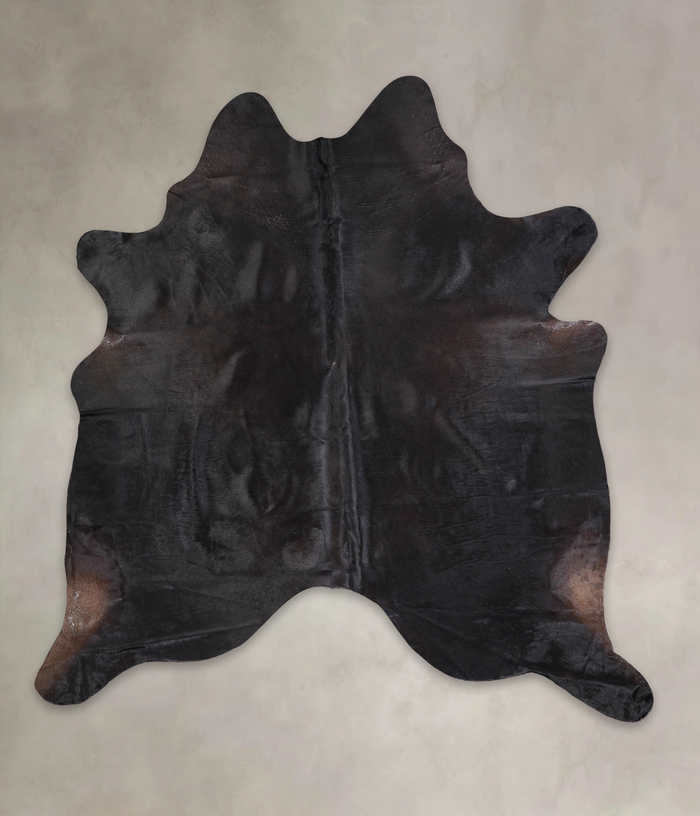 Solid Black Cowhide Rug #A24854