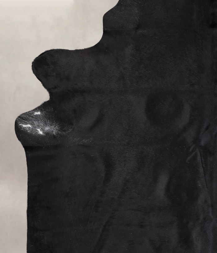 Solid Black Cowhide Rug #A24862