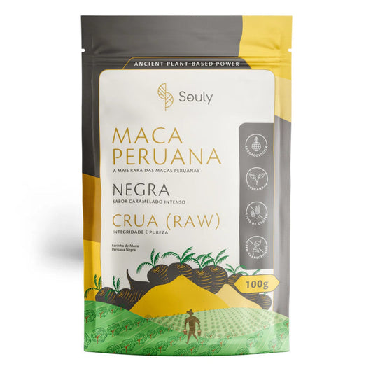 SOULY | Maca Peruana Negra em pó - Vivo Raw (100 gramas)