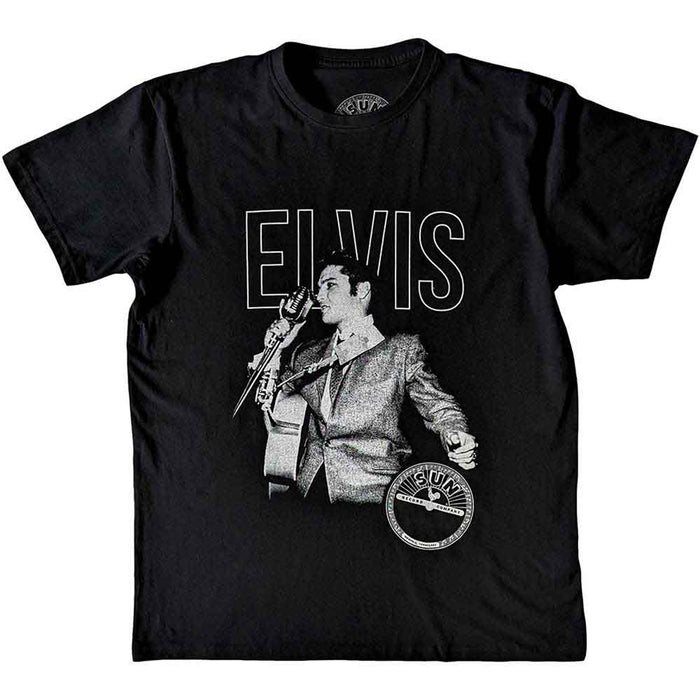 SUN RECORDS - ELVIS LIVE PORTRAIT - T-Shirt Black