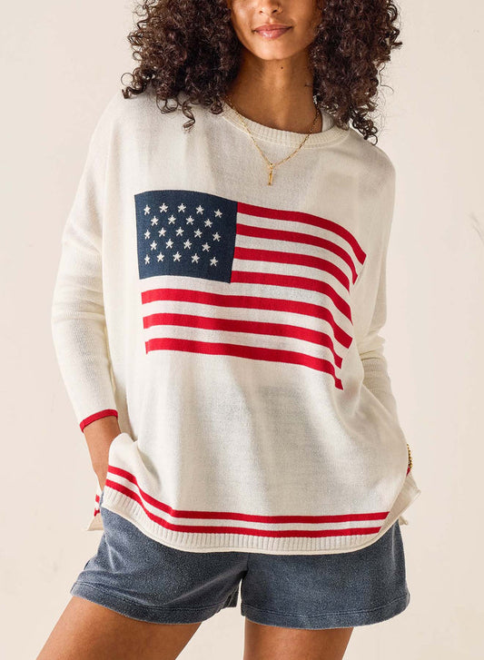 Sweater Catalina USA Flag White