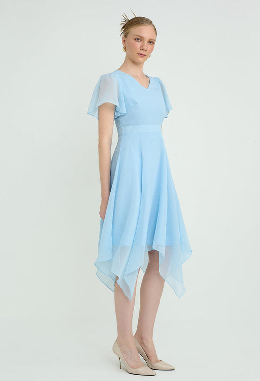 Sweetheart Flowy Midi Dress