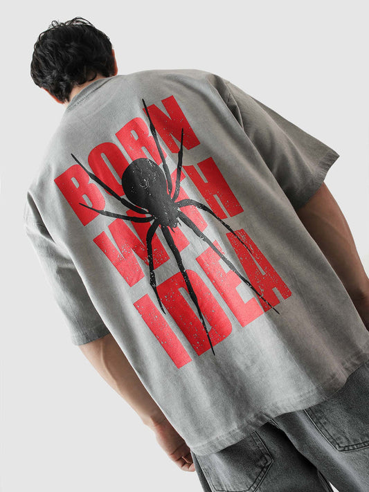 The Creator Tee male model back view bold back graphic oil fade Pakistan – GROOVY