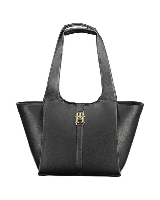 Tommy Hilfiger Black Polyurethane Women Handbag