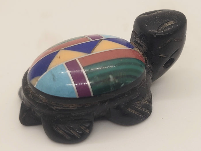 Turtle Zuni Fetish Carving with Colors
