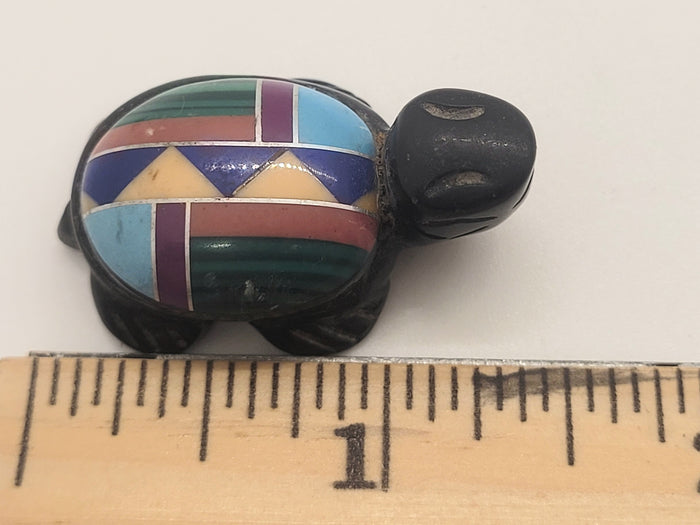 Turtle Zuni Fetish Carving with Colors