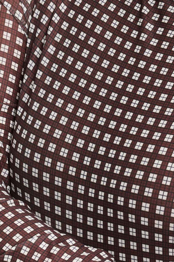 POM Amsterdam Turtlenecks TURTLENECK - Romi Mesh Check Brown