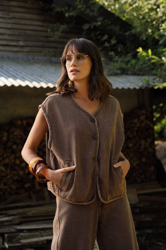 Veste sans manches Victorine