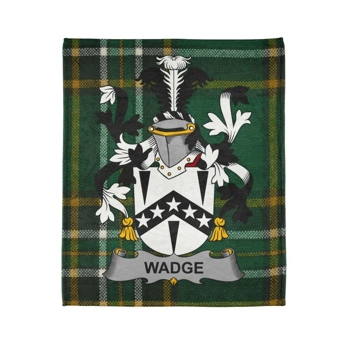 Green Plaid Shield Emblem with Wadge Crest Blanket
