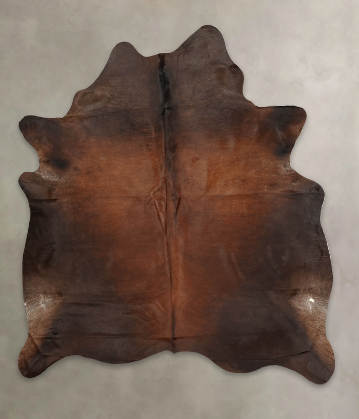 Brown with Red Cowhide Rug #B2045