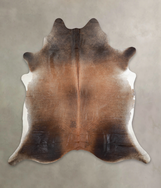 Brown with Red Cowhide Rug #A24531