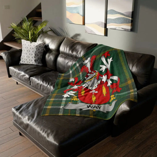 Cozy Way Green Red Plaid Family Blanket for Home Decor