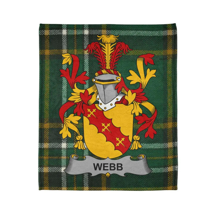 Webb Family Crest Tartan Design Decorative Blanket