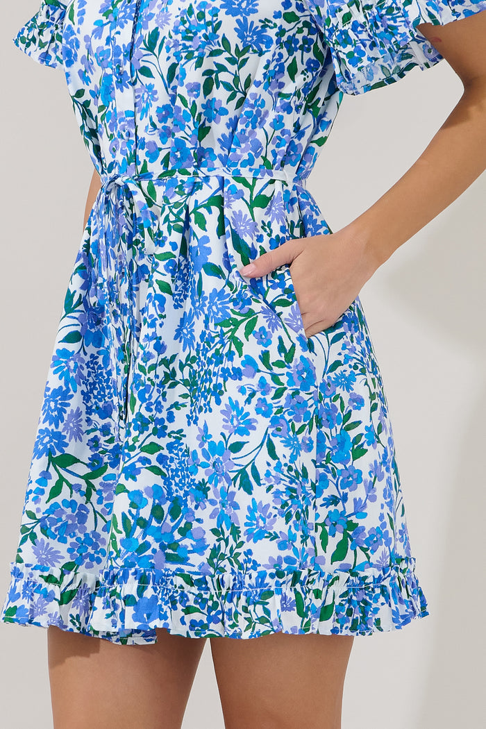 Wendie Button Down Mini Dress Floral