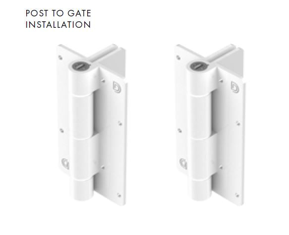 White Kwik Fit and Aluminium hinge pair ADJUSTABLE TENSION - Image 3