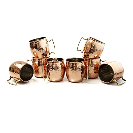 White Whale Handmade 100% Pure copper hammered Moscow Mule mugs