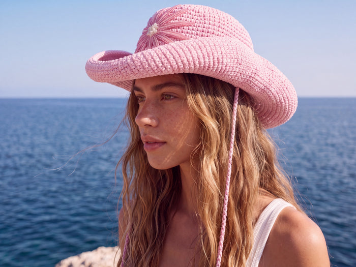 WIA X IKINITA Isabel Hat in Shell Pink