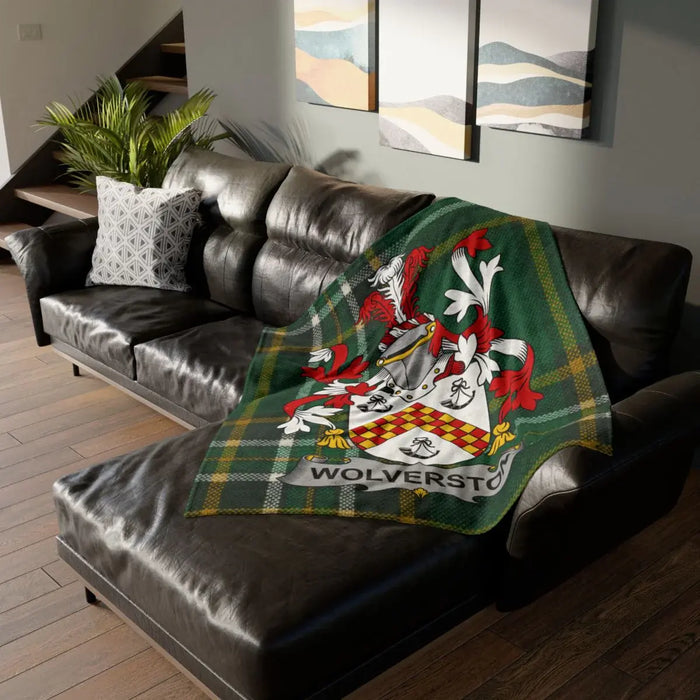 Personalized Luxury Blanket Featuring Crest Design