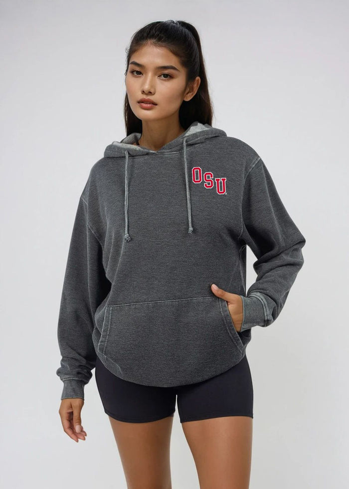 Women's Burnout Ohio State Front Back Everybody Hoodie