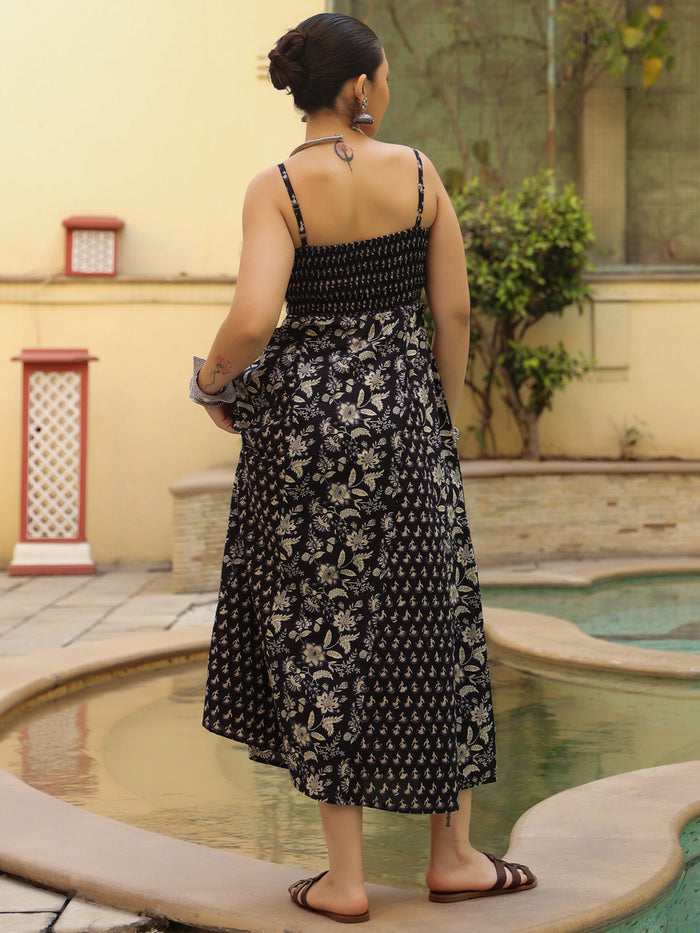 Women's Cotton Panelled A Line Dress
