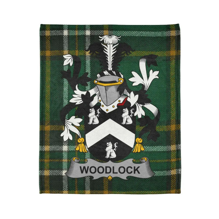 WOODLOCK Family Crest Plaid Design Blanket