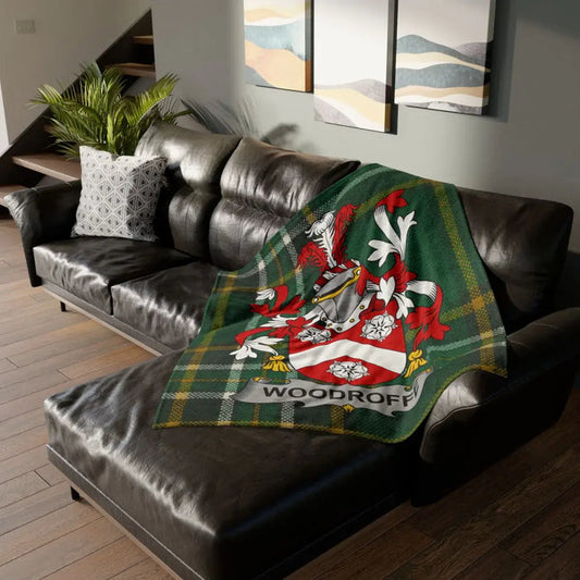 Personalized Woodroffe Family Crest Blanket