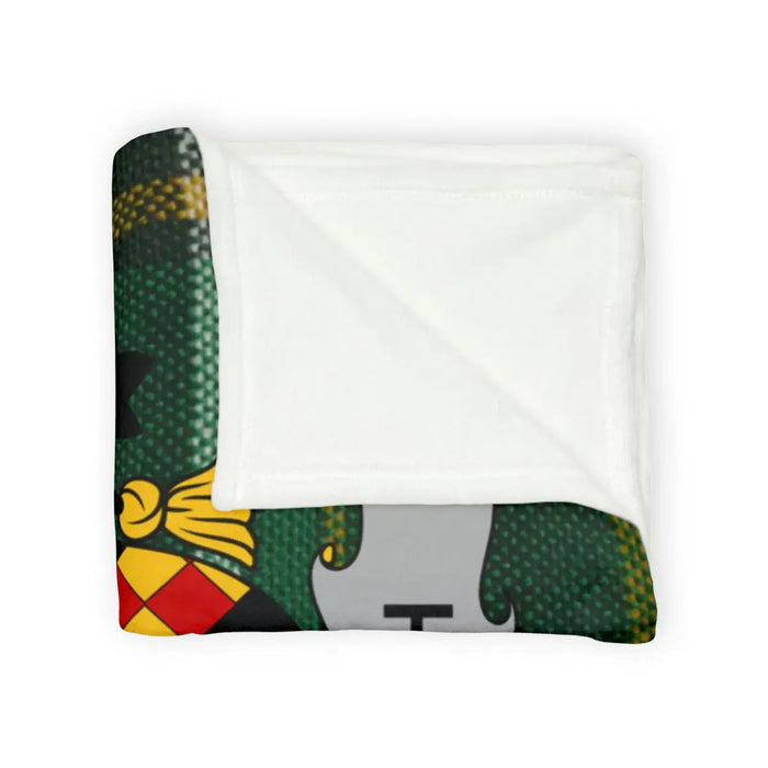 Cozy Black and Green Decorative Fleece Blanket