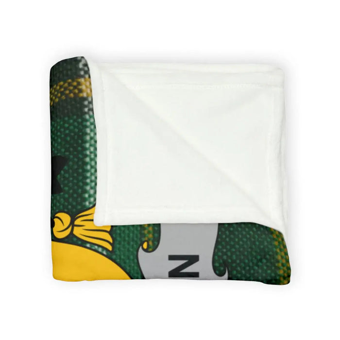 Cozy Game Themed Green and Yellow Graphic Blanket