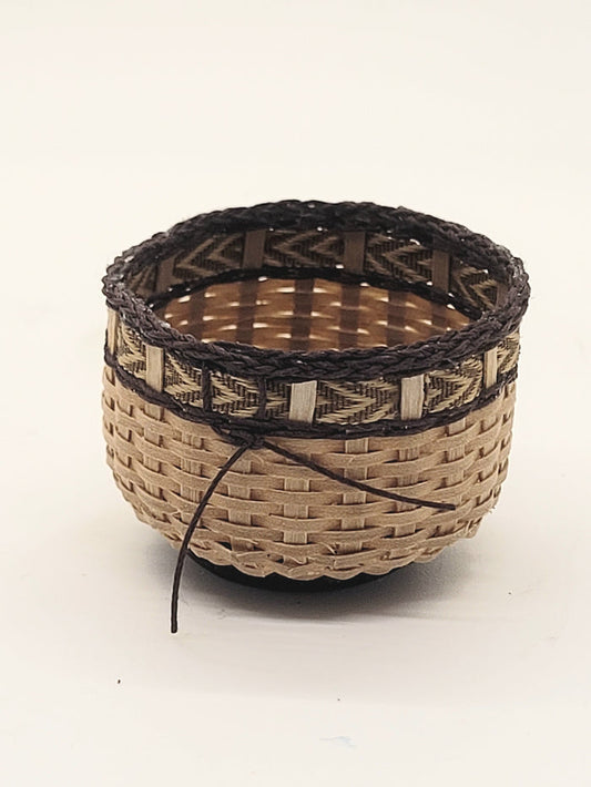 Woven Basket Signed M.G.