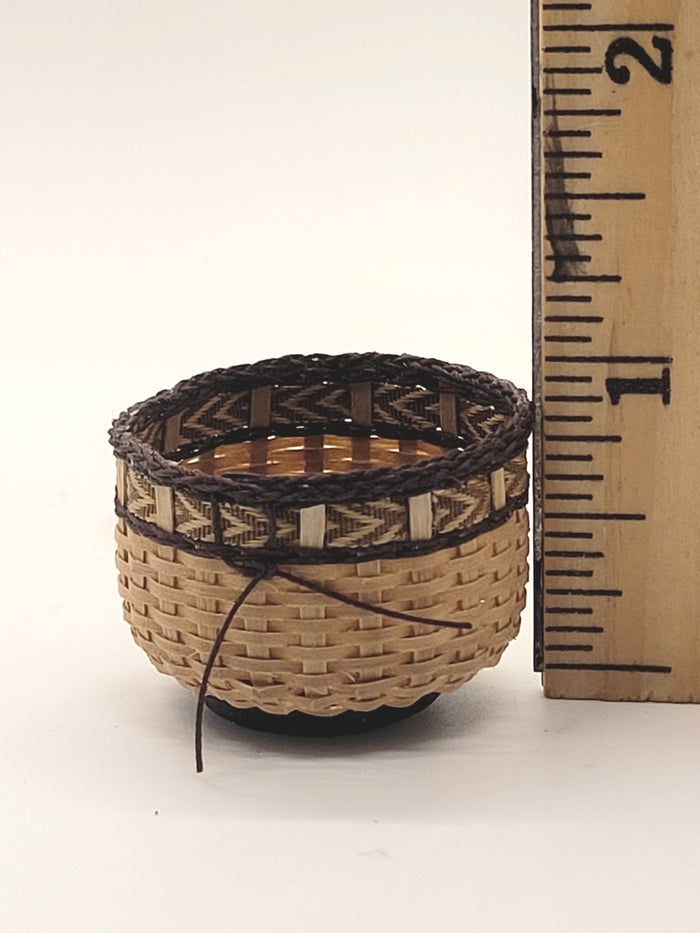 Woven Basket Signed M.G.