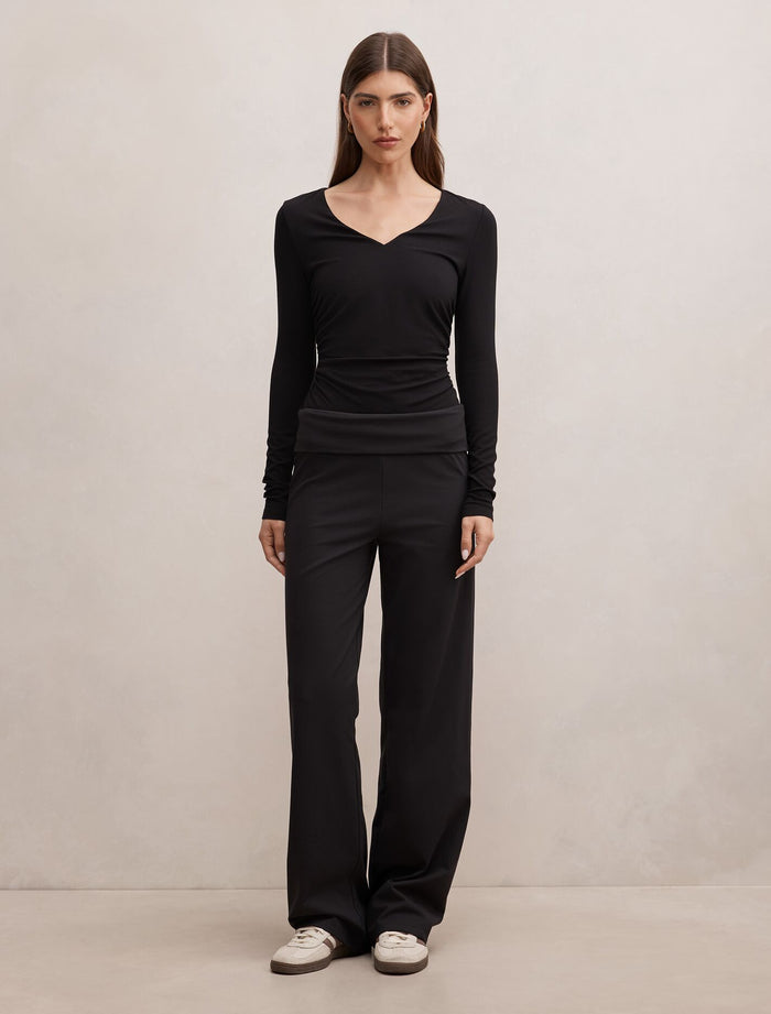 Wren Fold Waist Wide Leg Pants Forever New