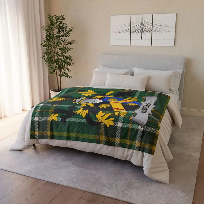 Personalized Family Crest Blanket for Cozy Home Decor