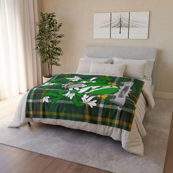 Vibrant floral design green blanket for home decor