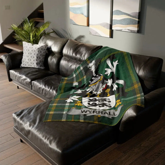 Cozy Custom Wyrall Green Family Crest Blanket