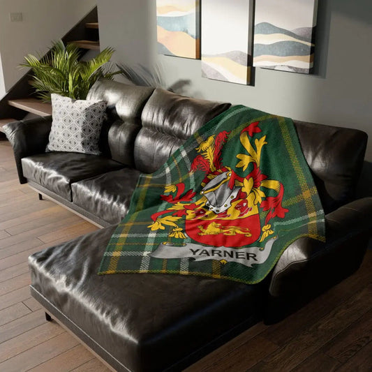 Personalized Yarner Family Crest Throw Blanket