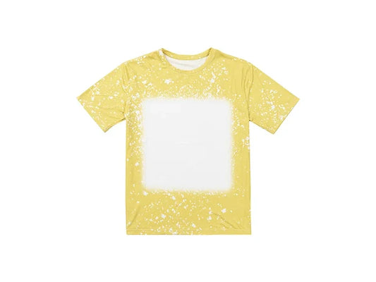 Yellow Bleached Starry Cotton Feeling T-shirt for Sublimation Printing