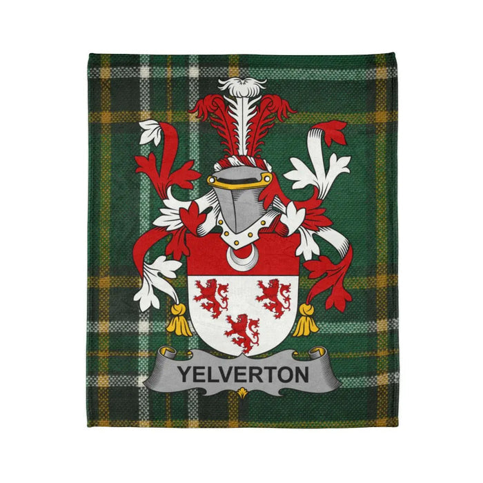 Yelverton Family Crest Tartan Pattern Blanket