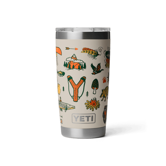 Yeti RAMBLER 20OZ TUMBLER Cape Summer Camp MAGSLIDER LID